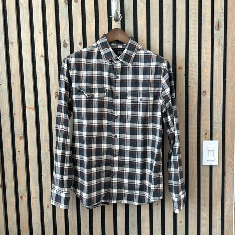 Banana Republic Luxe Flannel Untucked Slim - M